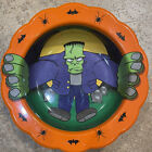 Vtg 1996 Halloween Plastic Candy Dish Party Bowl Frankenstein Ullman Bats Spider