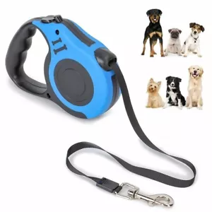 Retractable Dog Lead Extendable Training Dog Leash Pet Leads Adjustable 5m Blue - Picture 1 of 10