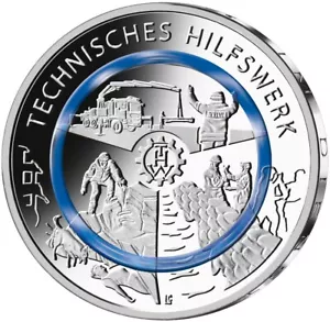 10 Euro "Technisches Hilfswerk" 2025 Serie "Im Dienst der Gesellschaft" - Bild 1 von 2