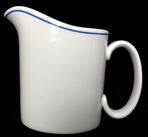 Vintage Royal Doulton Bone China Creamer Blue Stripe England - 3 9/16" x 4 1/4" - Picture 1 of 7