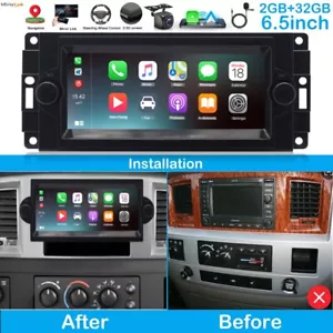 For 2002-2008 Dodge Ram Dakota Caliber Carplay Android 13 Car Stereo Radio Nav - Picture 1 of 21