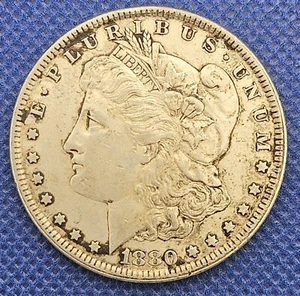 Hermosa moneda de un dólar de plata Morgan de 1880 $1 #6388 - Imagen 1 de 4