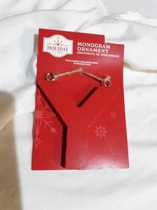 Buchstabe Y rot Holz Urlaubszeit Monogramm Ornament Handarbeit, aus Holz Neu mit Etikett - Bild 1 von 3