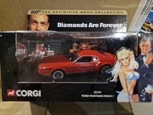 James Bond 007 Diamonds Are Forever 02101 Ford Mustang Mach 1 Corgi 1971 - Imagen 1 de 5