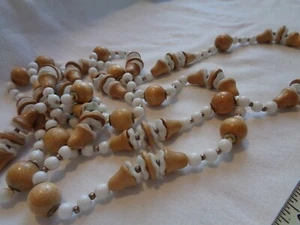 Vintage Holz Lange Halskette Made in West Germany - Bild 1 von 5
