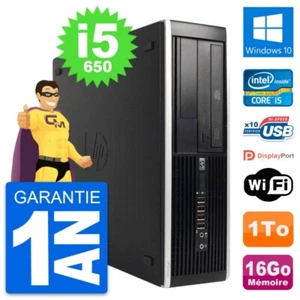 PC HP 8100 Elite SFF Intel Core i5-650 RAM 16Go Disque Dur 1To Windows 10 Wifi - Photo 1/3