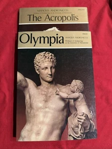 2 books Andronicos, Manolis OLYMPIA & ACROPOLIS 1982 & Map Greek Archaeology - Picture 1 of 15
