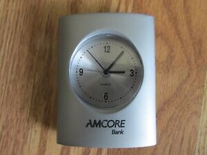 AMCORE Bank  Alarm Table Clock 
