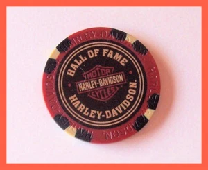 HALL OF FAME OHIO 120TH HARLEY DAVIDSON DEALER POKER CHIP ROT - Bild 1 von 2