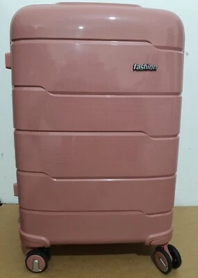 Rose Gold Hard Shell PP Suitcase Medium Luggage 67cm + Lock - Image 1 of 4