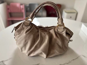 Original MIU MIU beige Leder Handtasche eleganter Stil kostenloser Versand aus Japan - Bild 1 von 7
