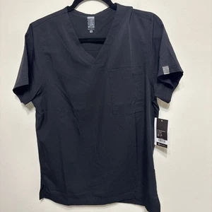 Roth Wear Men's S Scrub Top 1 Pocket Black 7478 Cadence Stretch NWT - Picture 1 of 5