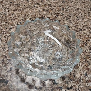 Vintage American Fostoria Kristallklar Glas 3 Fuß Bon Bon Schale - Bild 1 von 5