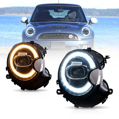 VOLL LED Scheinwerfer Set für BMW Mini Cooper R55 56 57 58 59 2006-2015 schwarz - Bild 1 von 4