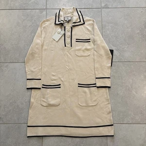 TUCKERNUCK Neu mit Etikett Eleonora Pulloverkleid Gr. L creme marine Damen Etui klassisch Polo - Bild 1 von 9