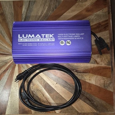 Lumatek Professional 1000W Electronic Ballast, Dimmable, 120/240v, Air-Cooled - Image 1 of 3