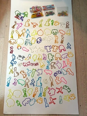 100 + Piezas Surtido Silicona Forma Bandz Animales y Objetos Diseños Niños Fiesta Favo Foto 1 de 4