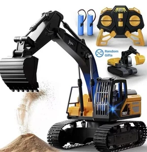 Remote Control Excavator RC Digger Truck Construction Vehicles Boys, New - Picture 1 of 7