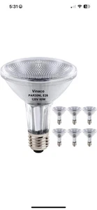 Vinaco PAR30 Long Neck 60W 120V Long Lasting 6 Pack PAR30L Flood Light - Picture 1 of 5