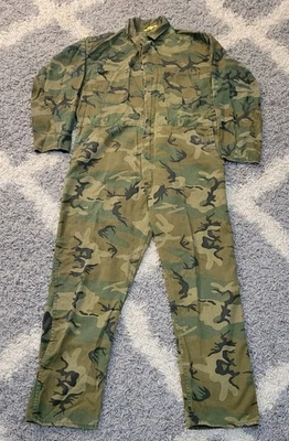 Vintage Ranger Camo Woodland Hunting Coveralls Men's Size Large Non-Insulated - Image 1 of 4