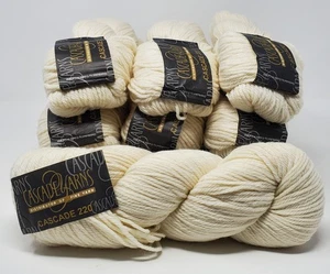 Cascade 220 Yarn (Lot of 10) Color #8010 Winter White- 3.5oz/220 Yards ea. NWT - Picture 1 of 5