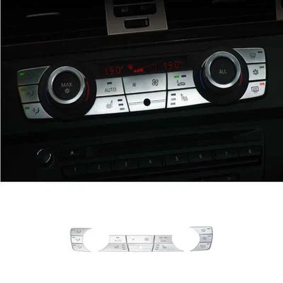 Cubierta decorativa plateada ABS botón de CA consola central E90 2005-2012 para BMW serie 3 E90 Foto 1 de 4