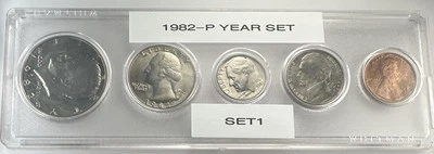 1982 U.S. Year Set – Circulated 5-Coin Set – Whitman Case #1 – Nice! - Image 1 of 4