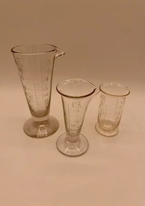 3 antike Glas Apotheker Messen Absolventen 6", 4", 3" - Bild 1 von 5