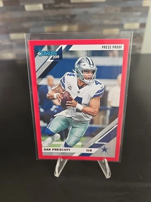 2019 Panini Donruss Dak Prescott #73 Press Proof Red Dallas Cowboys - Image 1 of 2