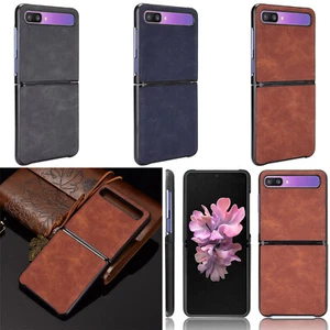 Leather Case Back Cover Protection for Samsung Galaxy Z Flip 5G Mobile Phone - Photo 1 sur 15