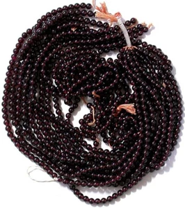 One 6mm To 6.5mm Natural AAA Garnet Round Gem Beads 15 Inch Strand GBS7/11825 - Picture 1 of 1