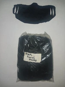 Bella + Canvas Black Facial Masks Light Weight Fabric Facial Cover 100%... - Picture 1 of 14
