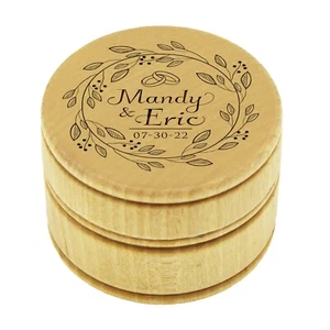 Custom Ring Box Engraved Wedding Ring Box - Picture 1 of 7