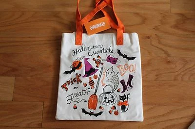 Новая сумка с короткими ручками Gymboree цвета слоновой кости Happy Harvest Halloween Essentials с ценником - Изображение 1 из 3