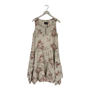 Olars Ulla kale linen dress, flowers | woman M - Bild 1 von 2