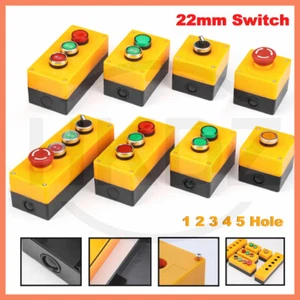 Emergency Stop Button Switch Control Box Start Stop Pushbutton Switch 1- 4 Hole - Picture 1 of 40