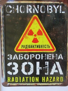 STALKER! Sowjetrussland Warnschild - Tschernobyl, Radioaktivität - Bild 1 von 3