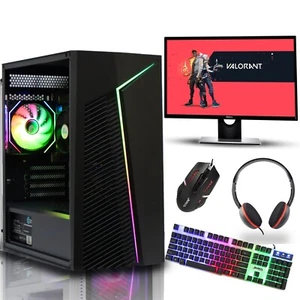 Fast Gaming PC Bundle i3 - 8GB RAM 500GB HDD + 120GB SSD 2GB GT 710 - Windows 10 - Picture 1 of 9