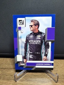 2023 Donruss Racing Landon Cassill Blue Border Parallel/199 And Base Card - Picture 1 of 4