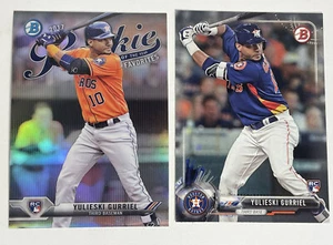 Lote de 2 YULIESKI GURRIEL 2017 Bowman Chrome & Bowman Rookie ENVÍO GRATUITO - Imagen 1 de 4