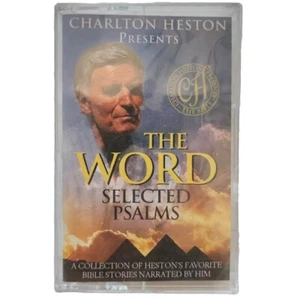 Charlton Heston The Word Casette Tape Bible Psalms Stories New Sealed 1997 E81 - Picture 1 of 2