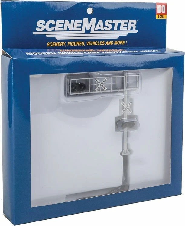 Walthers HO Scale 933-4331 Modern Cantilever Crossing Signal Single Lane LED'S - Image 1 of 2