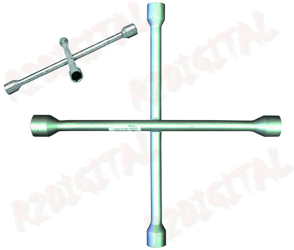 R2DIGITAL CHIAVE ACCIAIO UNIVERSALE BULLONI RUOTE 17 19 21 23 A CROCE SVITA AVVITA DADI