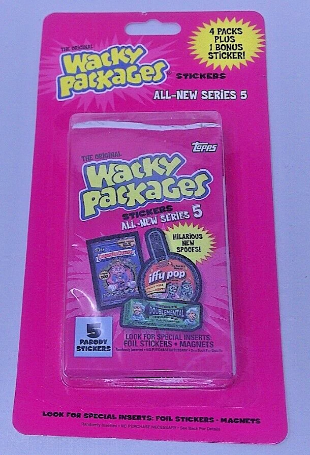 2007 Topps Wacky Packages All New Series 5 Blister Pack - Brand New 4 Packs - Image 1 of 1