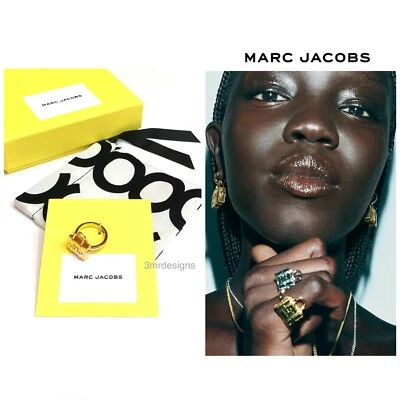 NWT MARC JACOBS THE TOTE BAG Light Antique Gold Plated Nickel Free Ring-Size 7 - Image 1 of 4