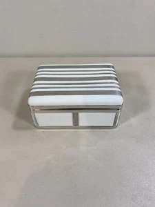 1930's Lenox Porcelain with thick Sterling Silver Art Deco Overlay Cigarette Box - Picture 1 of 11