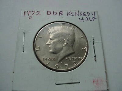 1972 Circulated Kennedy Half  Dollar with Errors  DDR Double Die Reverse - Image 1 of 4