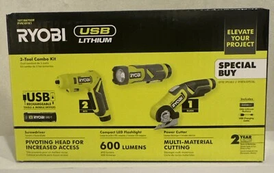 ⭐️NEW⭐️ RYOBI USB Lithium 3-Tool Combo Kit - Image 1 of 4