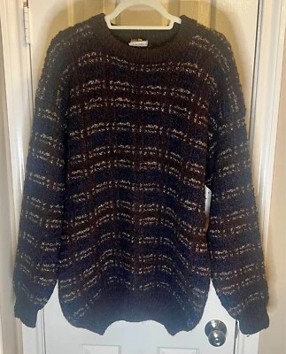 VTG Bonner Ireland Hand Loomed Wool Sweater Mens XL Chunky Fisherman Brown - GUC - Image 1 of 4