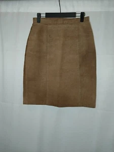 Authentic Vintage Leather Suede Skirt. - Picture 1 of 11